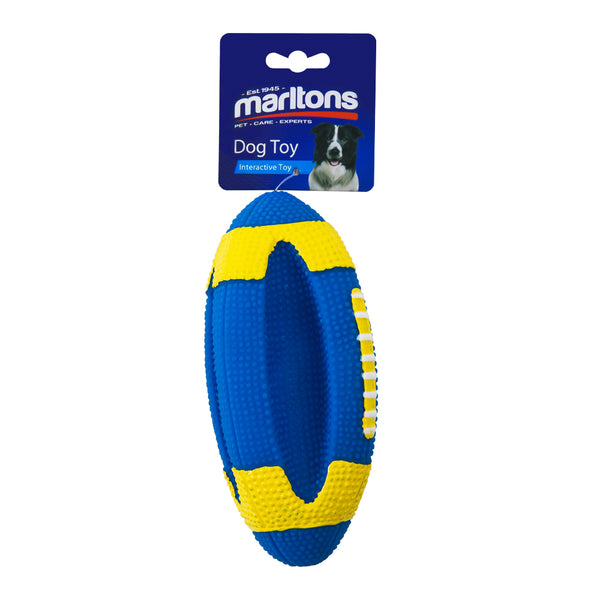 Marltons Vinyl Rugby Ball with Squeaker