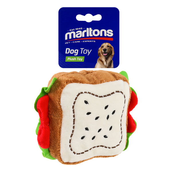 Marltons Plush Dog Toy Sandwich