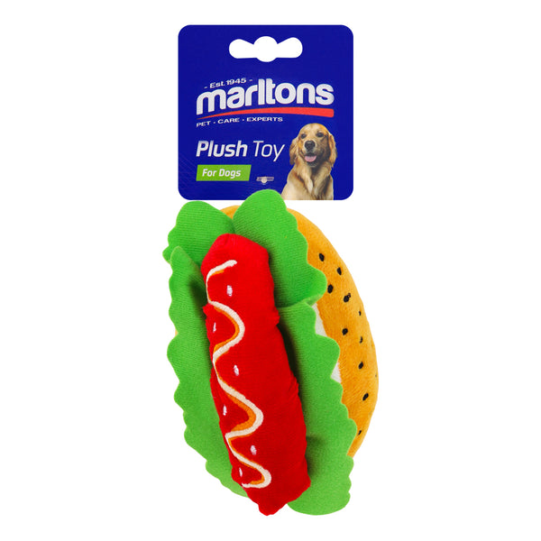 Marltons Plush Dog Toy Hamburger