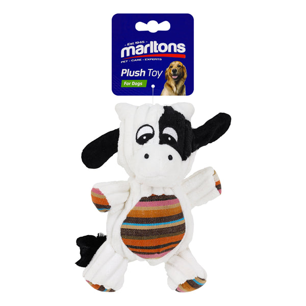 Marltons Plush Dog Toy Corduroy Cow