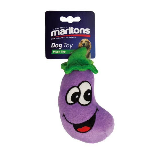 Marltons Plush Dog Toy Aubergine