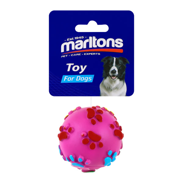 Marltons Pink Vinyl Ball with Squeaker Small