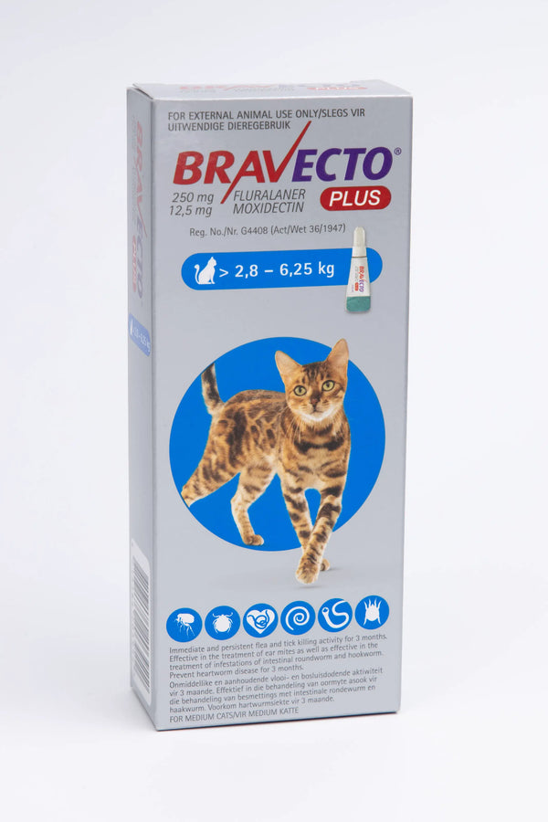 Bravecto Plus Spot-On for Cats (2.8 - 6.25kg)