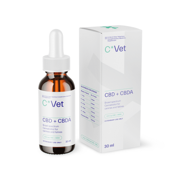 C*Vet (CBD + CBDA) 600mg Oil 30ml