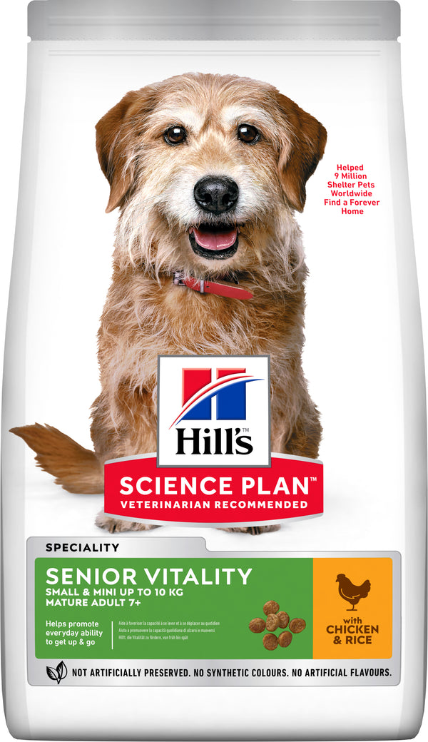 Hill's Science Plan Senior Vitality Small and Mini 7+ Dry Dog Food Chicken Flavour