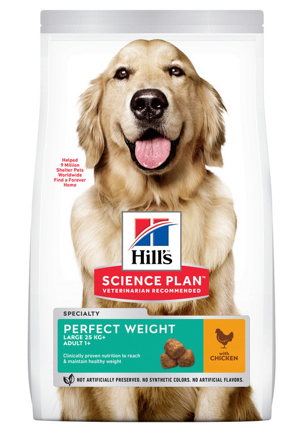 Hill's Science Plan Perfect Weight Large Breed Dry Dog Food Chicken Flavour 12kg