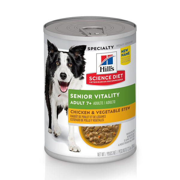 Hill's Science Plan Senior Vitality Wet Dog Food Chicken& Veg Stew 354g