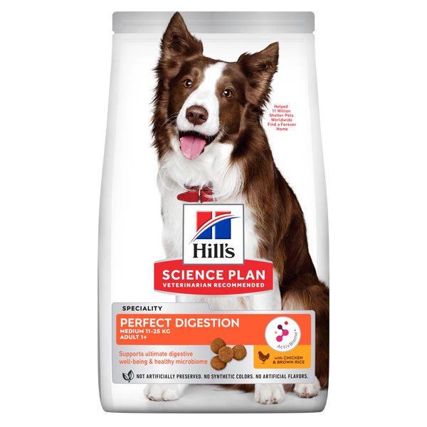 Hill's Science Plan Perfect Digestion Medium Adult 1+ Dog Food 12kg