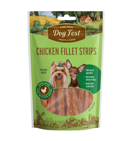 Chicken Fillet Strips 55g (Small Breed)