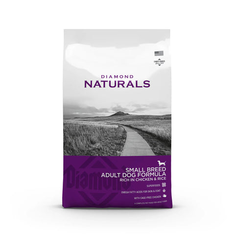 Diamond Naturals Small Breed Adult Dog Formula - Rich in Chicken and Rice (2kg, 7.5kg or 15kg)