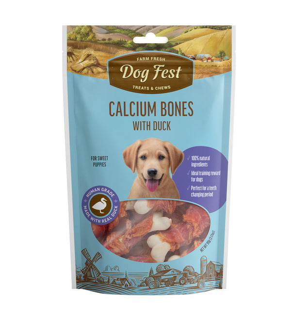 Dog Fest Calcium bones with Duck for Puppies 90g