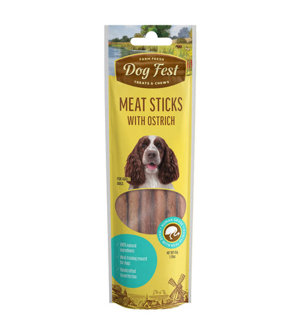 Dog Fest Meat Sticks Ostrich 45g