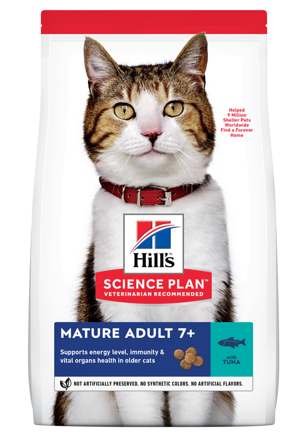 Hill's Science Plan Mature Adult Dry Cat Food Tuna Flavour 1.5kg