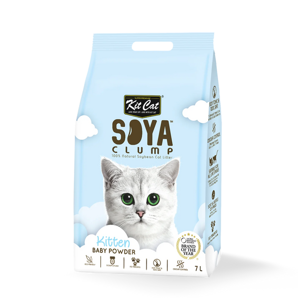 Kit Cat Soya Clump Litter Kitten Baby Powder 7l