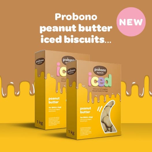 Probono Dog Biscuits Peanut Butter Iced Biscuits 1kg (Small and Large Dogs)