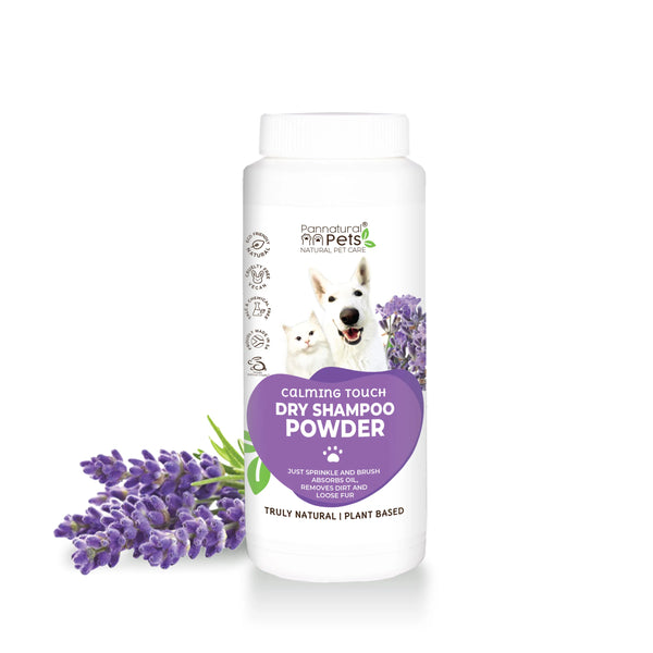 Pannatural Pets Natural Dry Shampoo powder – Calming Lavender 220ml