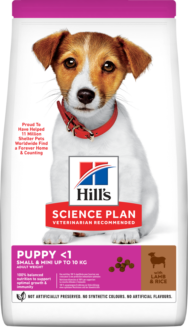 Hill's Science Plan Puppy Small and Mini Dry Dog Food Lamb and Rice Flavour