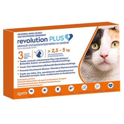 Revolution Plus Cats 0.5ml Orange 2.5kg to 5kg