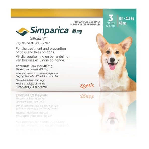 Simparica Dog Turquoise (10.1-20kg) 40mg