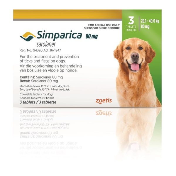 Simparica Dog Green (20.1-40kg) 80mg