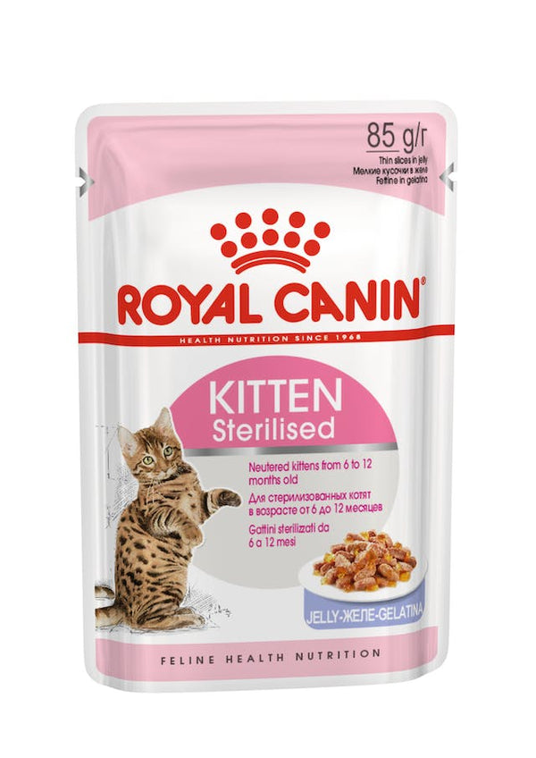 Royal Canin Wet Kitten Food Sterilised Chunks Pouch 85g