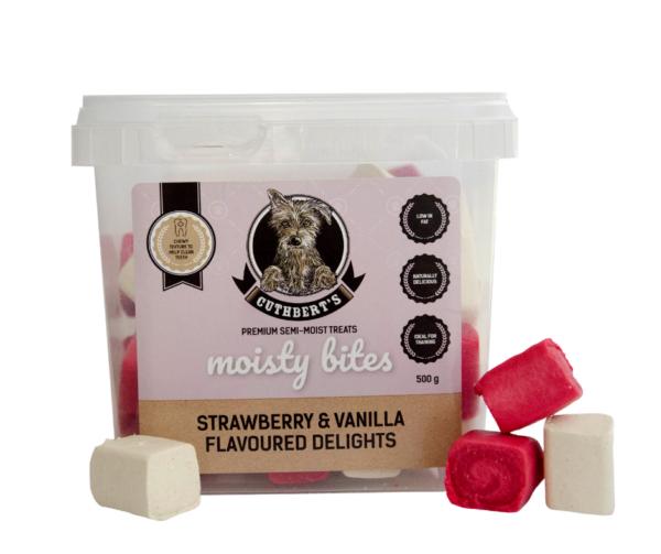 Cuthbert's Moisty Bites Strawberry&Vanilla Dog Treats  (120g or 500g)