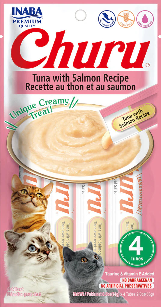 Churu Purée Tuna with Salmon Cat Treat 56g