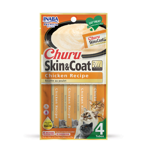 Churu Skin & Coat Chicken Recipe Cat Treat 56g