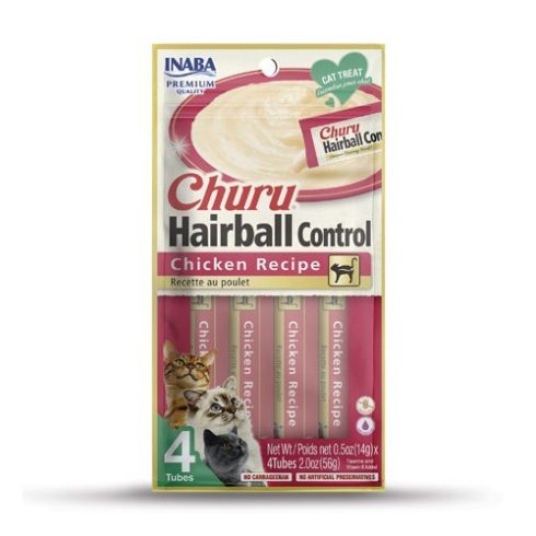 Churu Hairball Control Chicken Recipe Cat Treat 56g