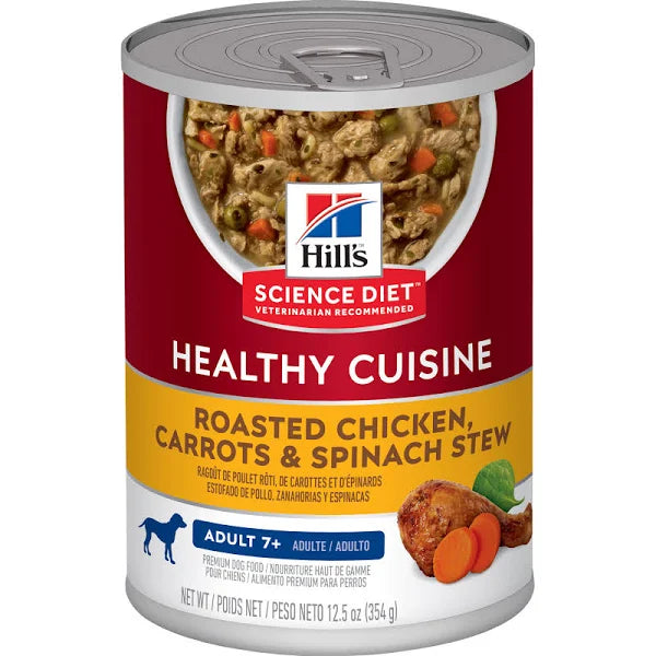 Hill's Science Plan Mature Adult 6+ Wet Dog Food Chicken and Carrot Flavour Stew 354g