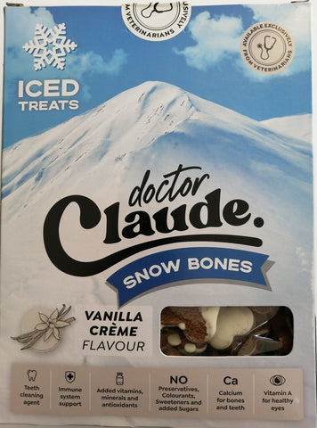 Doctor Claude Dog Biscuits Snow Bones Vanilla Flavour 1kg