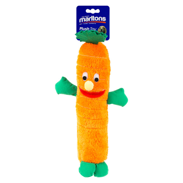 Marltons Plush Dog Toy Carrot with Squeaker